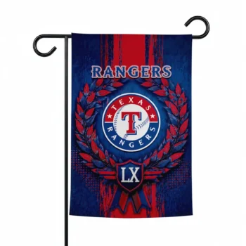 Texas Rangers Garden Flag Customized Laurel Wreath Blue Best Selling