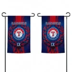 Texas Rangers Garden Flag Customized Laurel Wreath Blue Best Selling