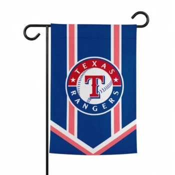 Texas Rangers Garden Flag Personalized Chevron Stripes Blue Best Selling