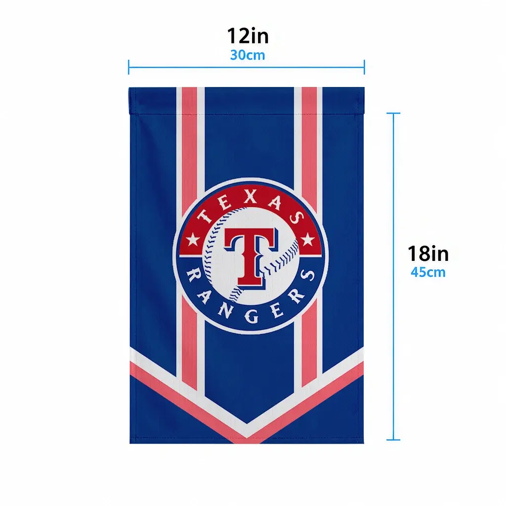 Texas Rangers Garden Flag Personalized Chevron Stripes Blue High Quality Texas Rangers Garden Flag Personalized Chevron Stripes Blue High Quality