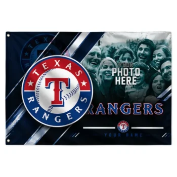 Texas Rangers House Flag Custom Diagonal Stripes Blue Best Selling