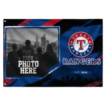 Texas Rangers House Flag Customized Framed Photo Blue Black Best Selling