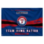 Texas Rangers House Flag Personalized Brushed Streaks Blue Best Selling