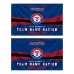 Texas Rangers House Flag Personalized Brushed Streaks Blue Best Selling