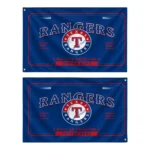 Texas Rangers House Flag Personalized Ornate Border Blue Best Selling