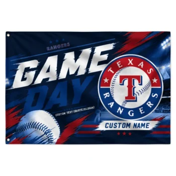 Texas Rangers House Flag Personalized Tech Panels Blue Best Selling