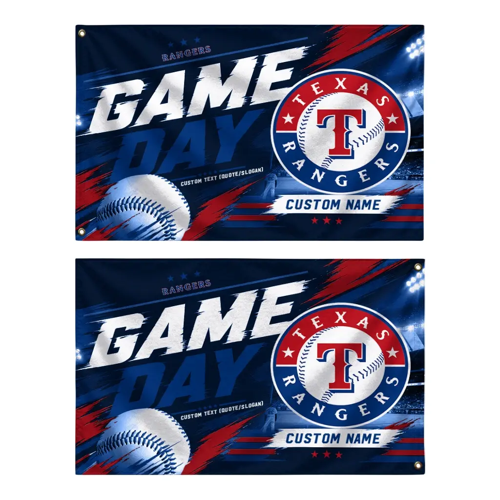 Texas Rangers House Flag Personalized Tech Panels Blue Fashion Forward Texas Rangers House Flag Personalized Tech Panels Blue Fashion Forward
