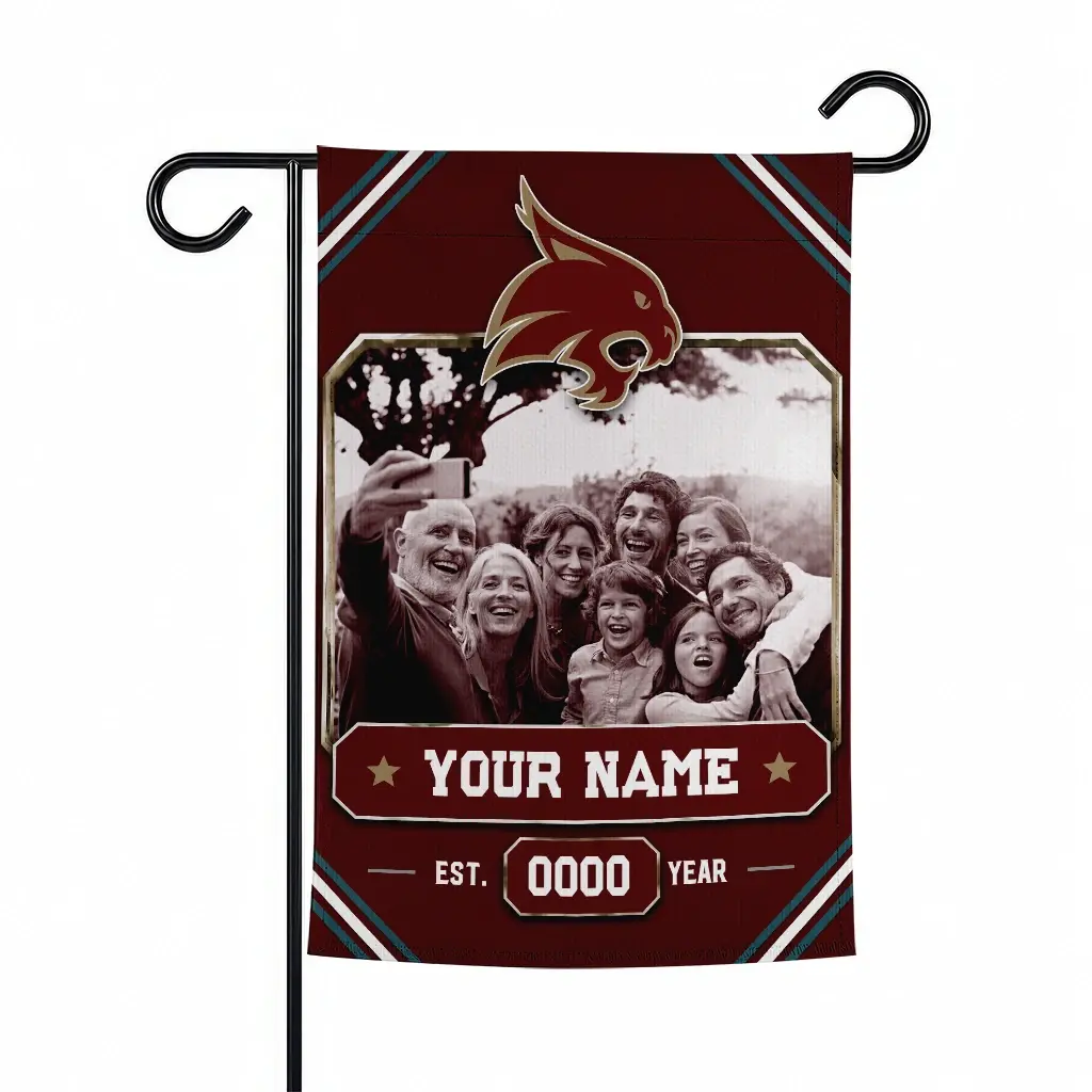 Texas State Bobcats Garden Flag Custom Photo Frame Maroon Best Selling Texas State Bobcats Garden Flag Custom Photo Frame Maroon Best Selling