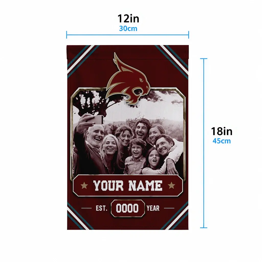 Texas State Bobcats Garden Flag Custom Photo Frame Maroon High Quality Texas State Bobcats Garden Flag Custom Photo Frame Maroon High Quality