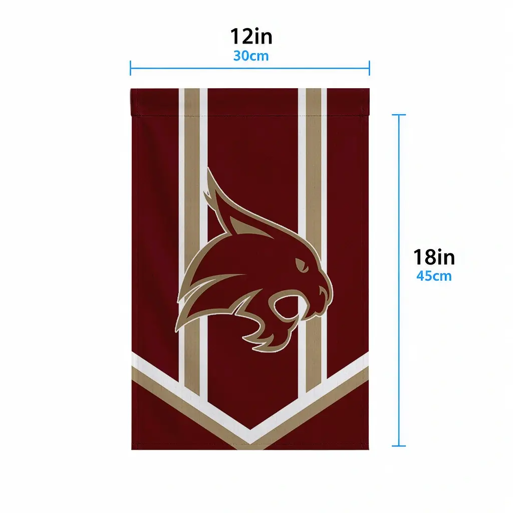 Texas State Bobcats Garden Flag Customized Chevron Stripes Maroon High Quality Texas State Bobcats Garden Flag Customized Chevron Stripes Maroon High Quality