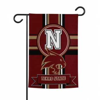 Texas State Bobcats Garden Flag Customized Circle Medallion Maroon Best Selling