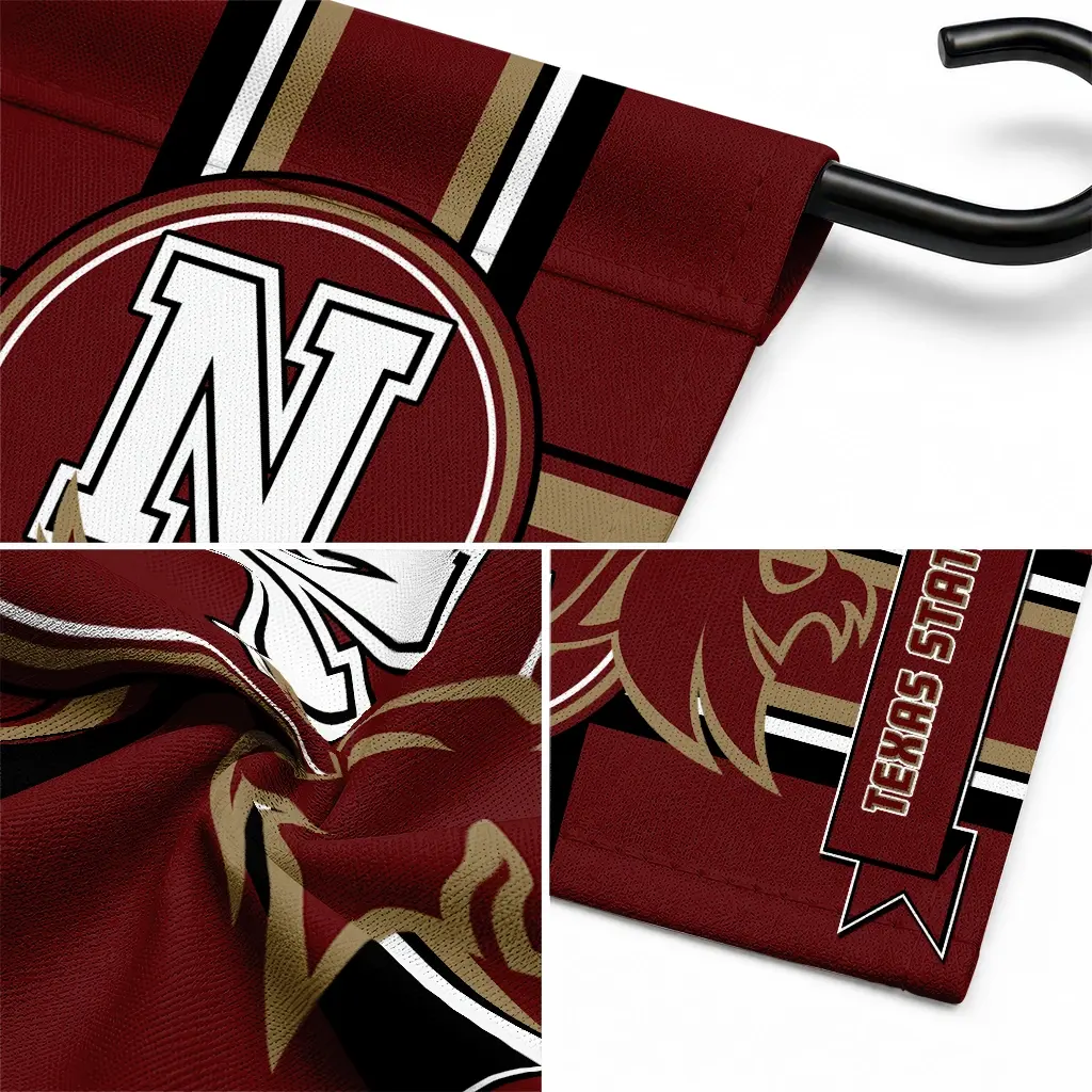 Texas State Bobcats Garden Flag Customized Circle Medallion Maroon Latest Model Texas State Bobcats Garden Flag Customized Circle Medallion Maroon Latest Model