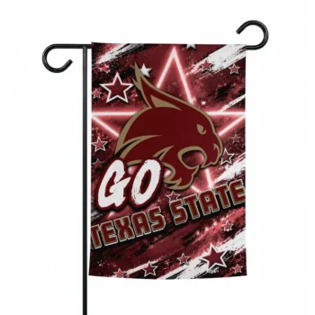 Texas State Bobcats Garden Flag Personalized Glowing Star Maroon Best Selling