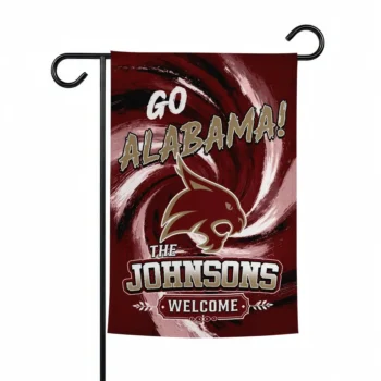 Texas State Bobcats Garden Flag Personalized Swirl Vortex Maroon Best Selling
