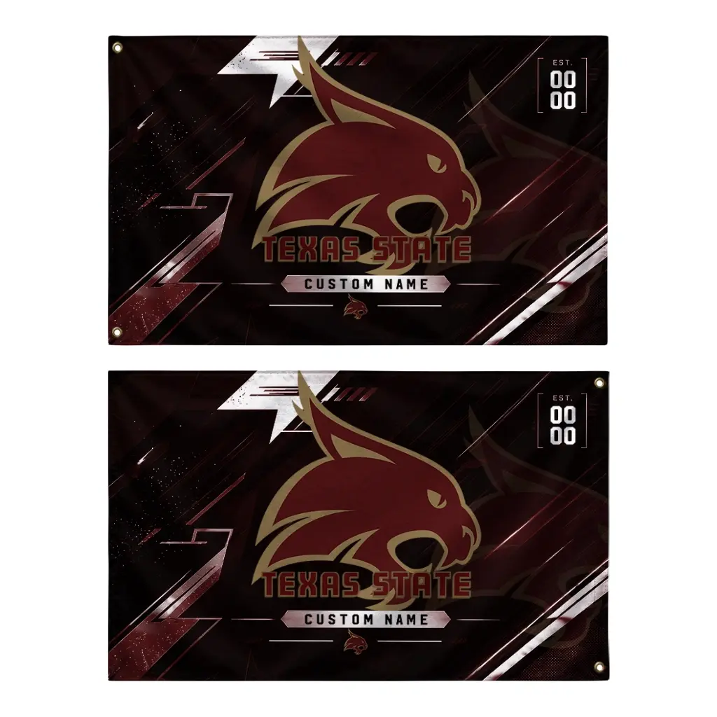 Texas State Bobcats House Flag Custom Speed Slashes Maroon Fashion Forward Texas State Bobcats House Flag Custom Speed Slashes Maroon Fashion Forward