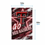 Texas Tech Red Raiders Garden Flag Custom Glowing Star Red Best Selling