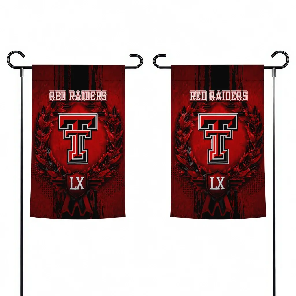 Texas Tech Red Raiders Garden Flag Customized Laurel Wreath Red Fashion Forward Texas Tech Red Raiders Garden Flag Customized Laurel Wreath Red Fashion Forward