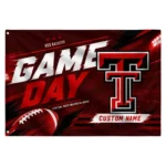 Texas Tech Red Raiders House Flag Custom Action Streaks Red Best Selling