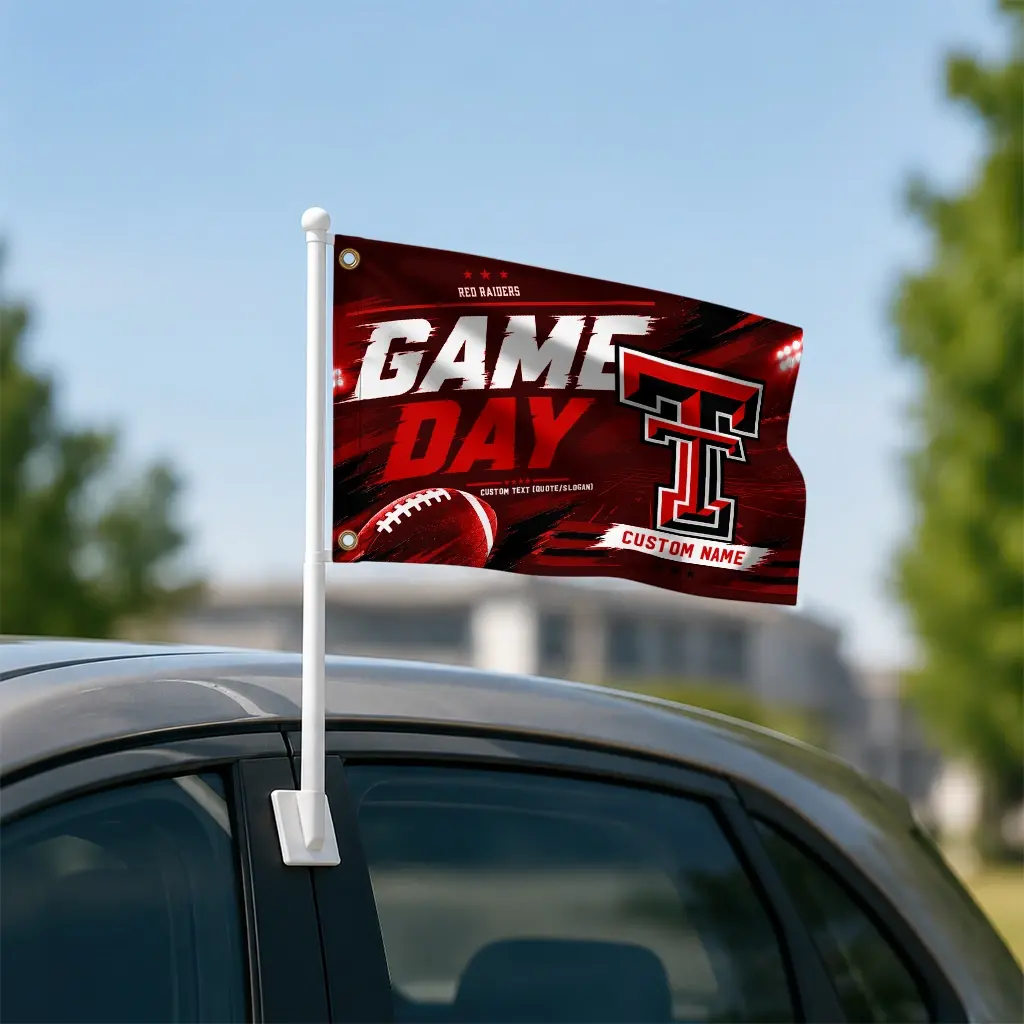 Texas Tech Red Raiders House Flag Custom Action Streaks Red Latest Model Texas Tech Red Raiders House Flag Custom Action Streaks Red Latest Model