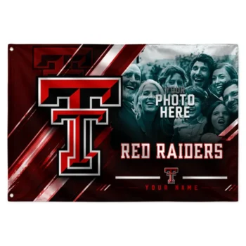 Texas Tech Red Raiders House Flag Custom Diagonal Stripes Red Best Selling