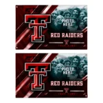 Texas Tech Red Raiders House Flag Custom Diagonal Stripes Red Best Selling