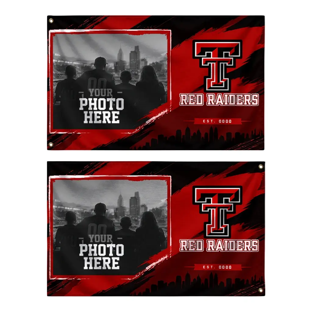 Texas Tech Red Raiders House Flag Customized Framed Photo Red Black Fashion Forward Texas Tech Red Raiders House Flag Customized Framed Photo Red Black Fashion Forward