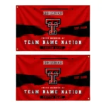 Texas Tech Red Raiders House Flag Personalized Brushed Streaks Red Best Selling