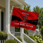 Texas Tech Red Raiders House Flag Personalized Brushed Streaks Red Best Selling