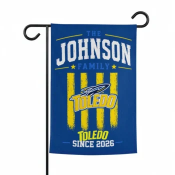 Toledo Rockets Garden Flag Custom Distressed Stripes Blue Best Selling