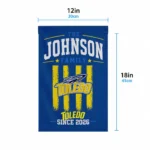 Toledo Rockets Garden Flag Custom Distressed Stripes Blue Best Selling