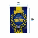Toledo Rockets Garden Flag Custom Laurel Wreath Blue Best Selling
