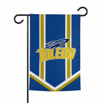 Toledo Rockets Garden Flag Customized Chevron Stripes Blue Best Selling