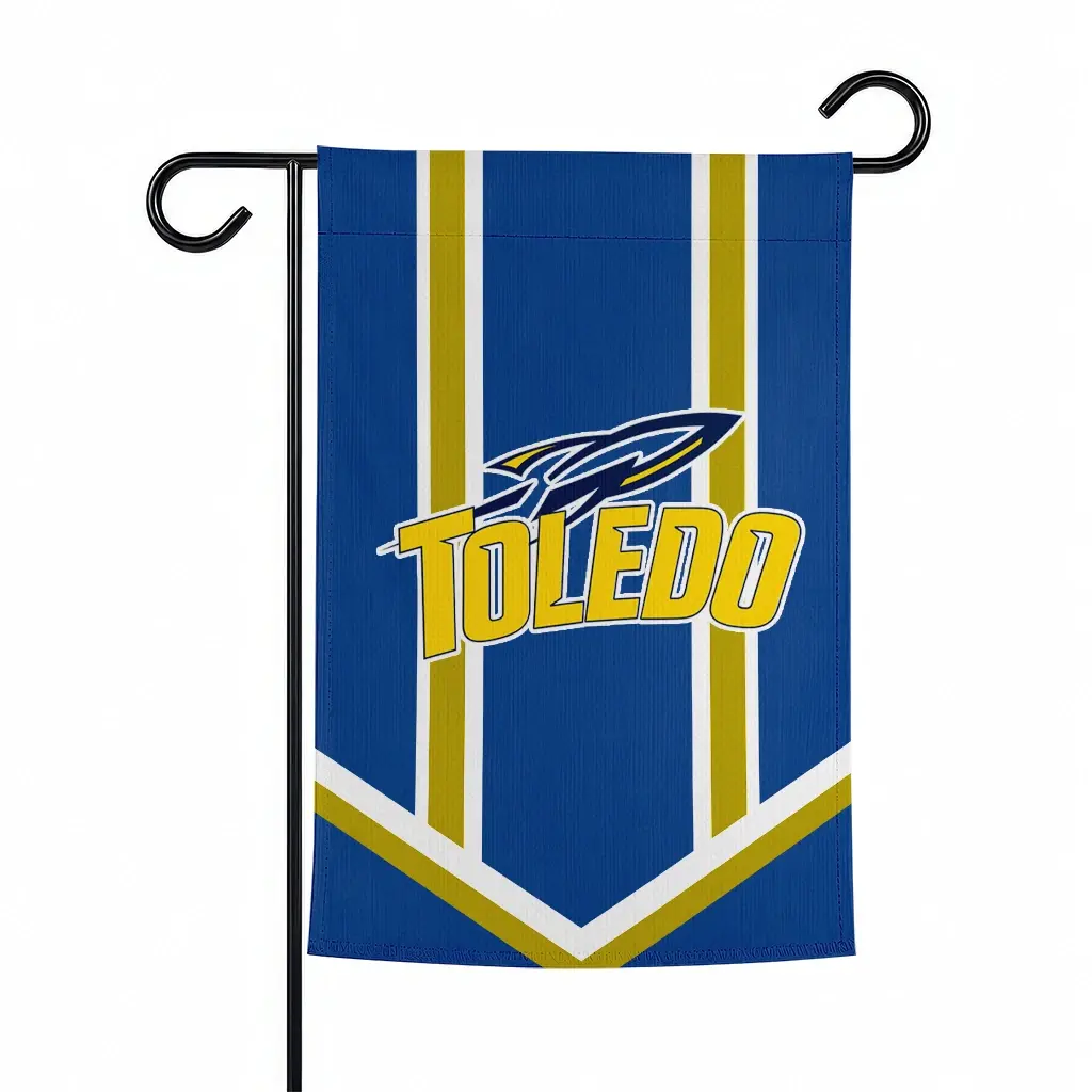 Toledo Rockets Garden Flag Customized Chevron Stripes Blue Best Selling Toledo Rockets Garden Flag Customized Chevron Stripes Blue Best Selling