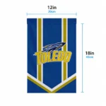 Toledo Rockets Garden Flag Customized Chevron Stripes Blue Best Selling