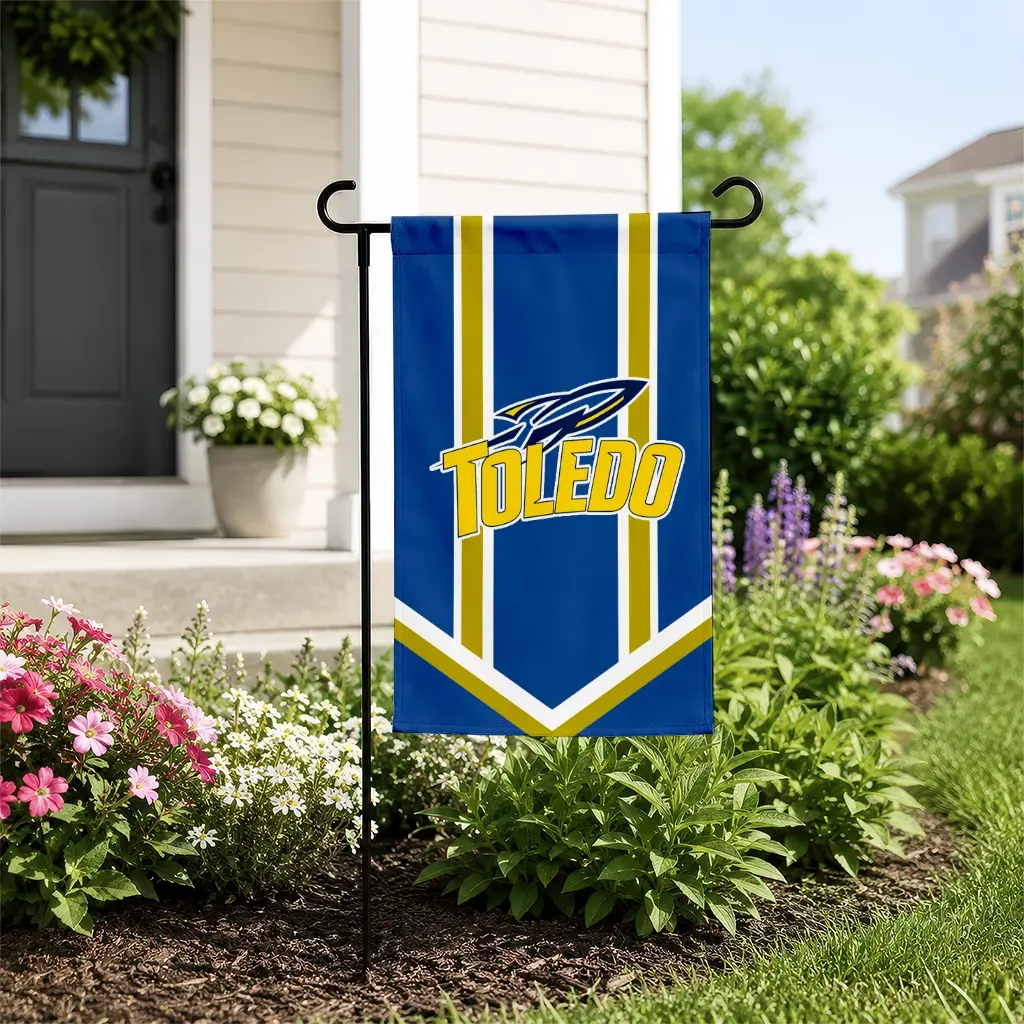 Toledo Rockets Garden Flag Customized Chevron Stripes Blue New Arrival Toledo Rockets Garden Flag Customized Chevron Stripes Blue New Arrival