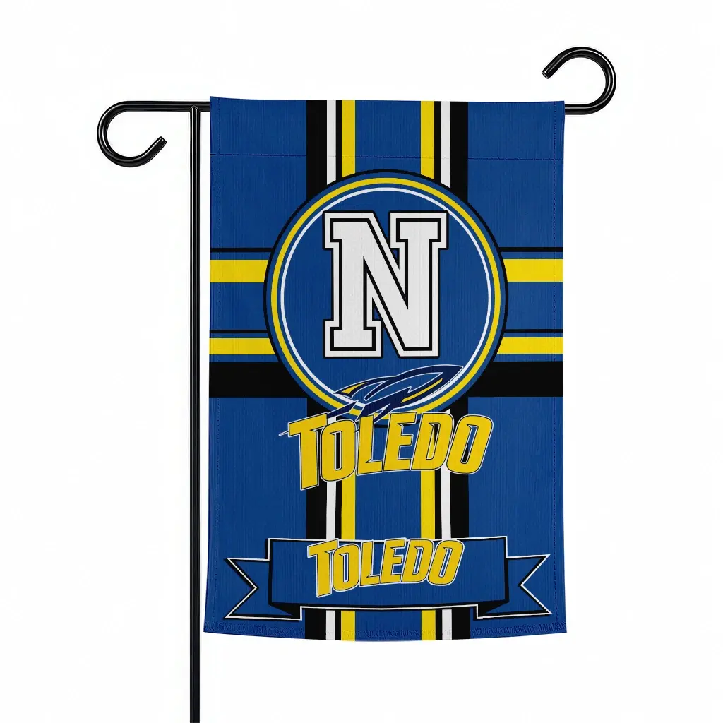 Toledo Rockets Garden Flag Customized Circle Medallion Blue Best Selling Toledo Rockets Garden Flag Customized Circle Medallion Blue Best Selling