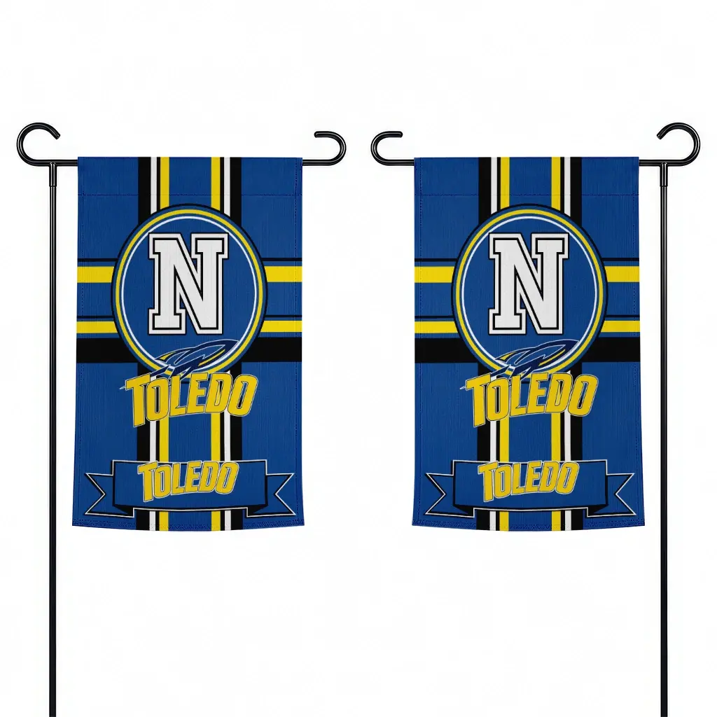 Toledo Rockets Garden Flag Customized Circle Medallion Blue Fashion Forward Toledo Rockets Garden Flag Customized Circle Medallion Blue Fashion Forward