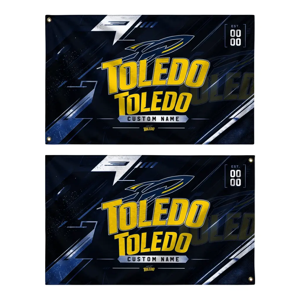 Toledo Rockets House Flag Custom Speed Slashes Blue Fashion Forward Toledo Rockets House Flag Custom Speed Slashes Blue Fashion Forward