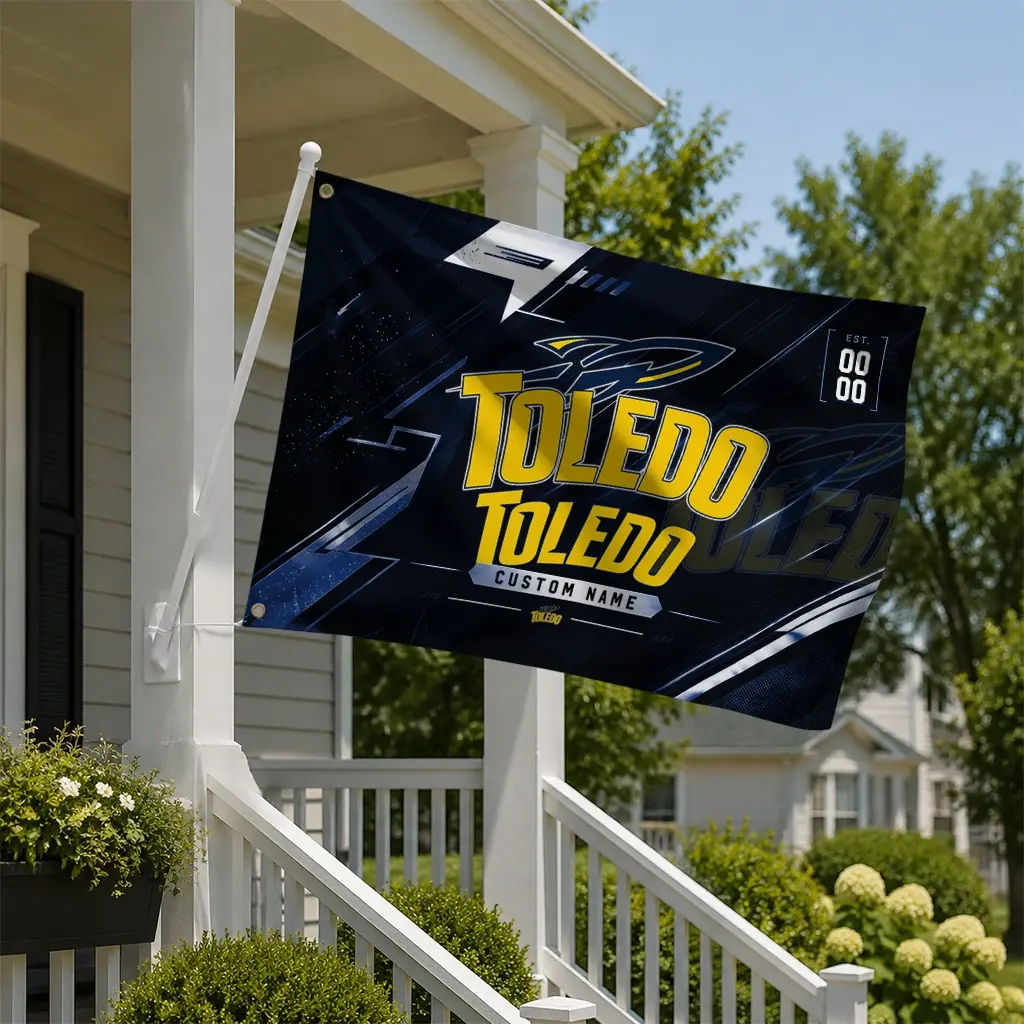 Toledo Rockets House Flag Custom Speed Slashes Blue New Arrival Toledo Rockets House Flag Custom Speed Slashes Blue New Arrival