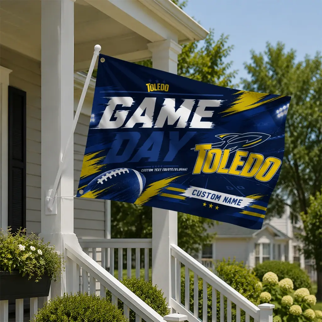 Toledo Rockets House Flag Personalized Action Streaks Blue New Arrival Toledo Rockets House Flag Personalized Action Streaks Blue New Arrival
