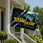 Toledo Rockets House Flag Personalized Diagonal Stripes Blue Best Selling