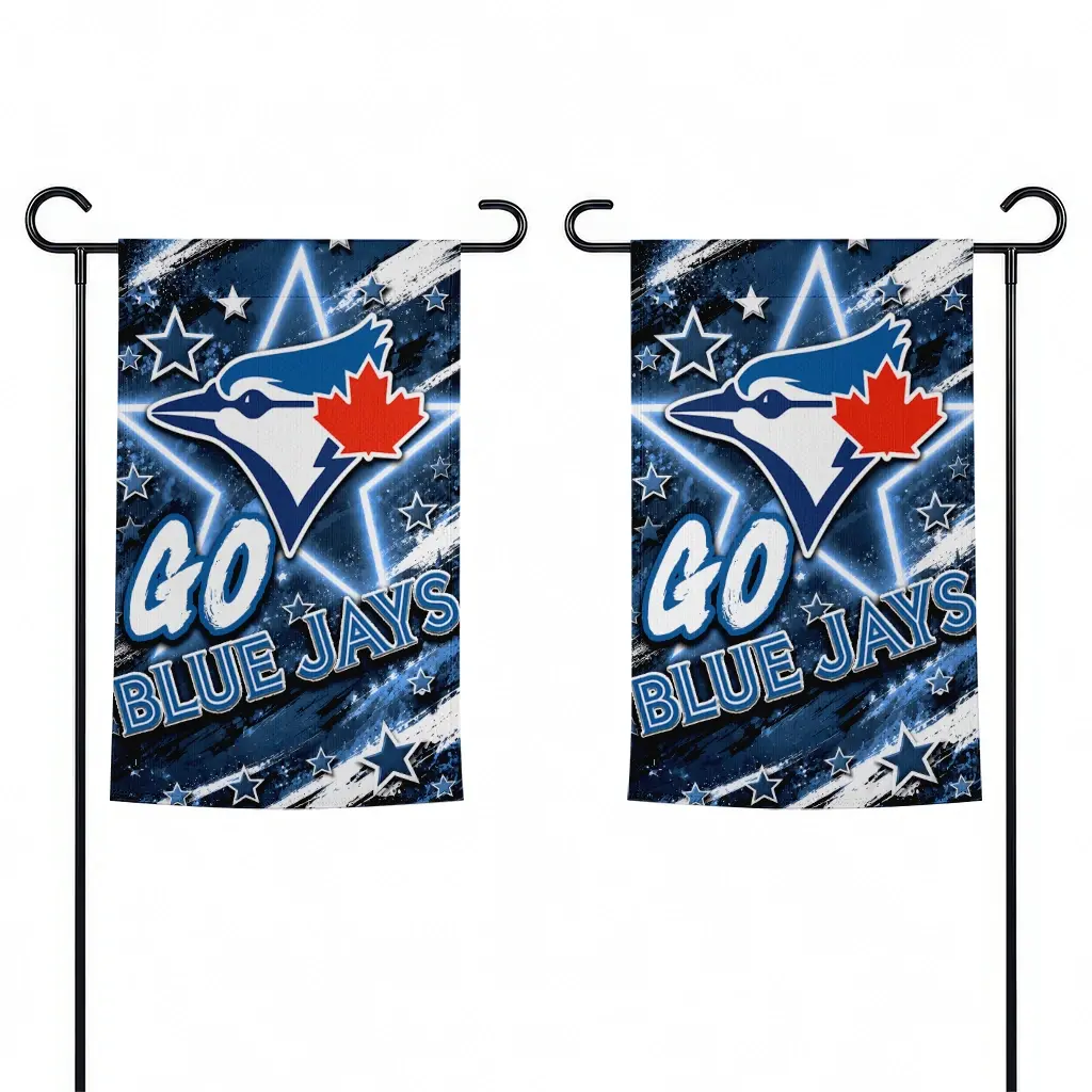 Toronto Blue Jays Garden Flag Customized Glowing Star Blue Fashion Forward Toronto Blue Jays Garden Flag Customized Glowing Star Blue Fashion Forward