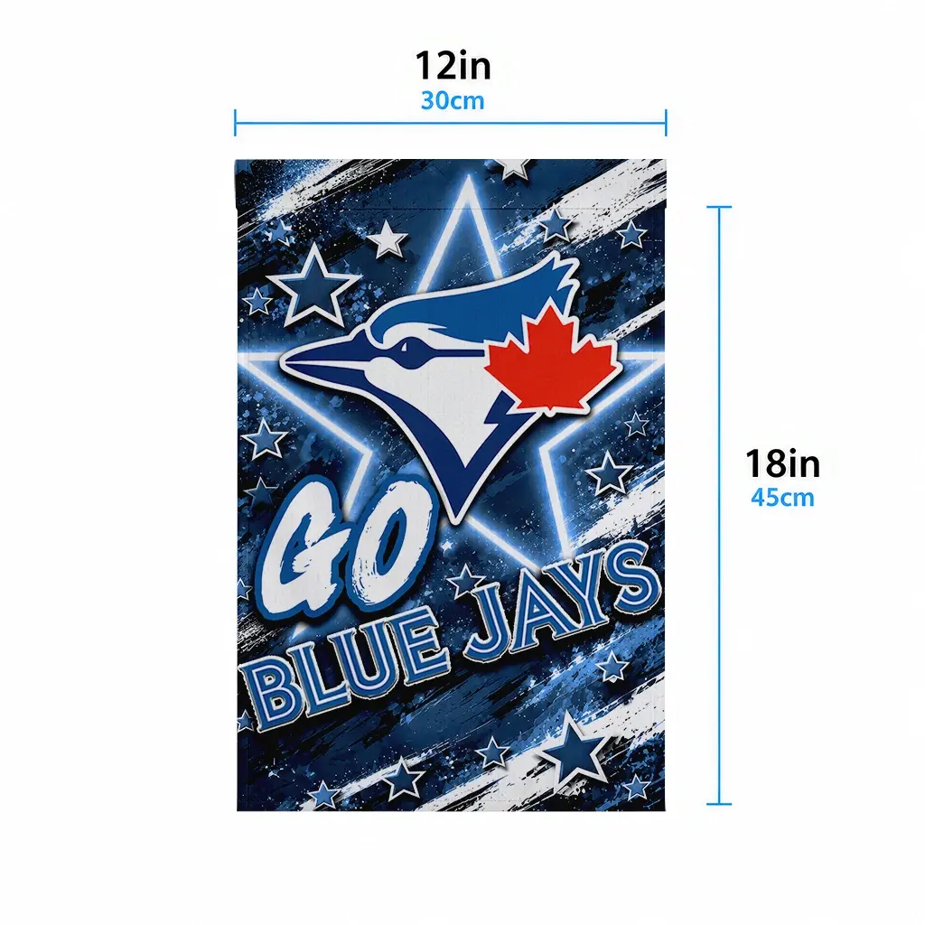 Toronto Blue Jays Garden Flag Customized Glowing Star Blue High Quality Toronto Blue Jays Garden Flag Customized Glowing Star Blue High Quality