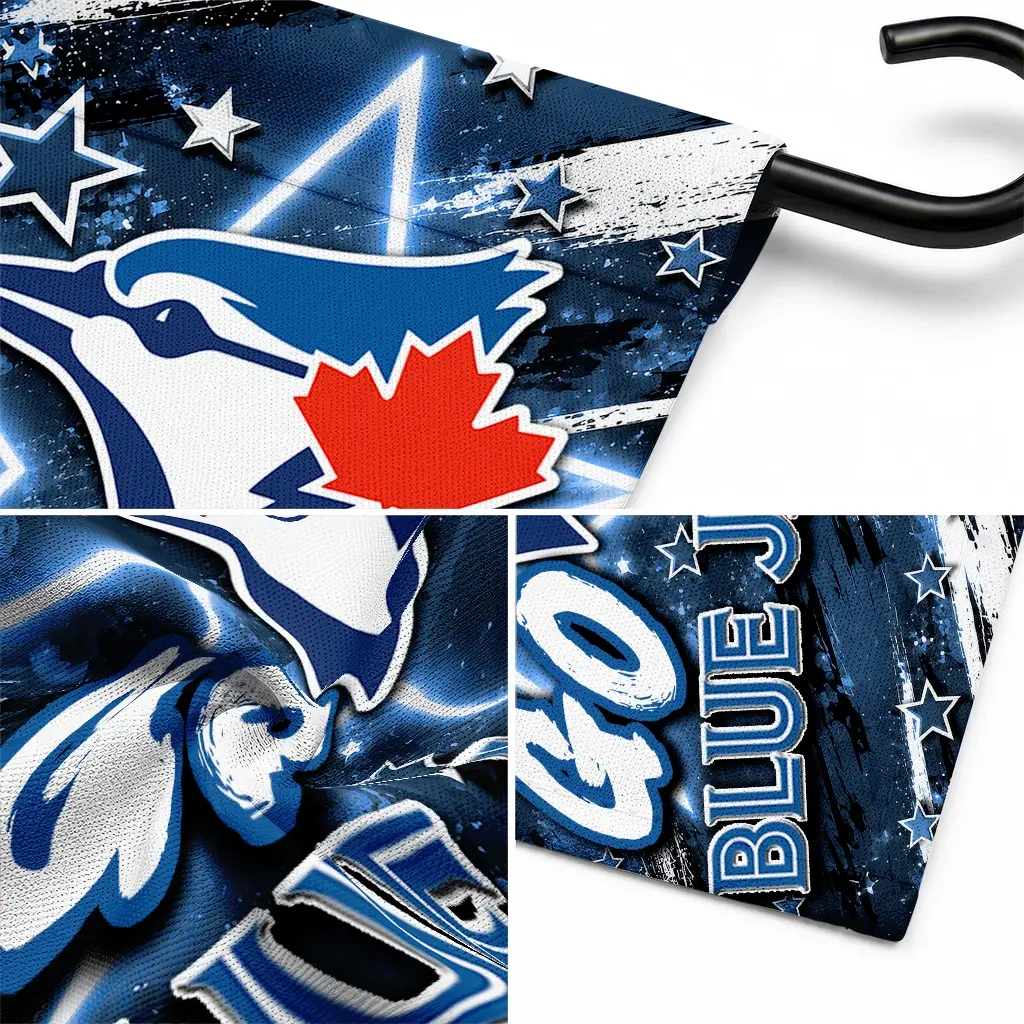 Toronto Blue Jays Garden Flag Customized Glowing Star Blue Latest Model Toronto Blue Jays Garden Flag Customized Glowing Star Blue Latest Model