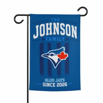 Toronto Blue Jays Garden Flag Personalized Distressed Stripes Blue Best Selling
