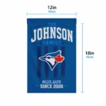 Toronto Blue Jays Garden Flag Personalized Distressed Stripes Blue Best Selling