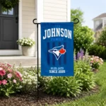 Toronto Blue Jays Garden Flag Personalized Distressed Stripes Blue Best Selling