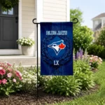 Toronto Blue Jays Garden Flag Personalized Laurel Wreath Blue Best Selling