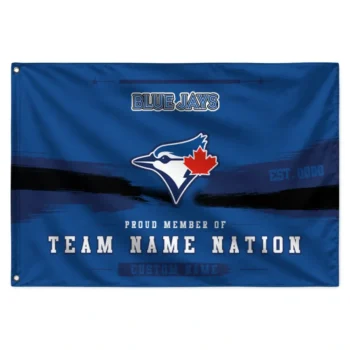 Toronto Blue Jays House Flag Custom Brushed Streaks Blue Best Selling