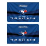 Toronto Blue Jays House Flag Custom Brushed Streaks Blue Best Selling